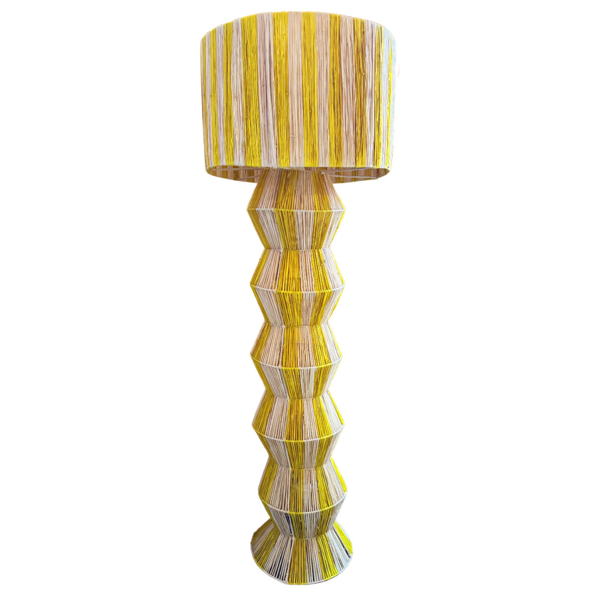 Lampadaire décoratif style bohème Tulum, beige