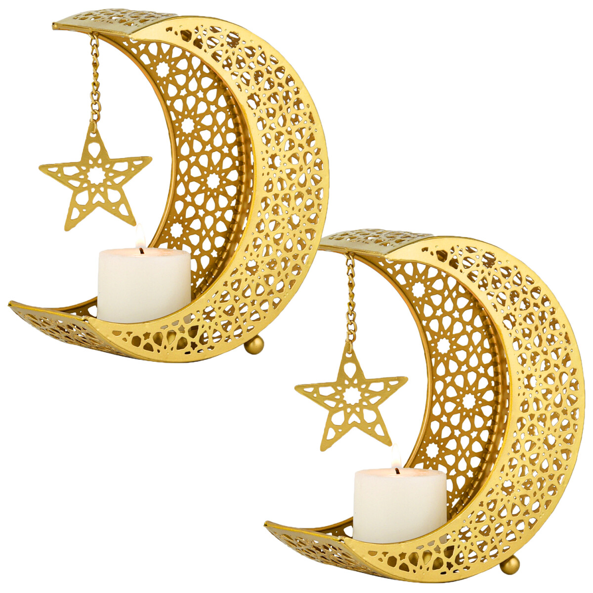 Lot de 2 photophores marocains Amaa, 19 cm