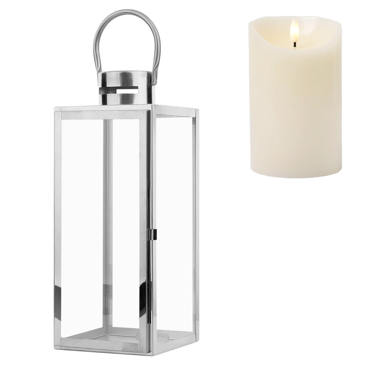 Lanterne LED de jardin Jarda, argent&eac box