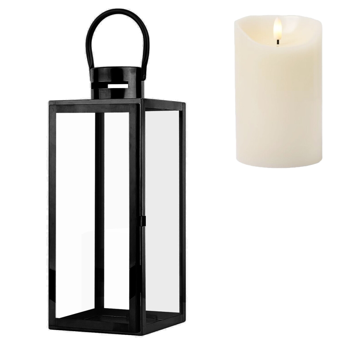 Lanterne LED de jardin Jarda, noire, 39  box
