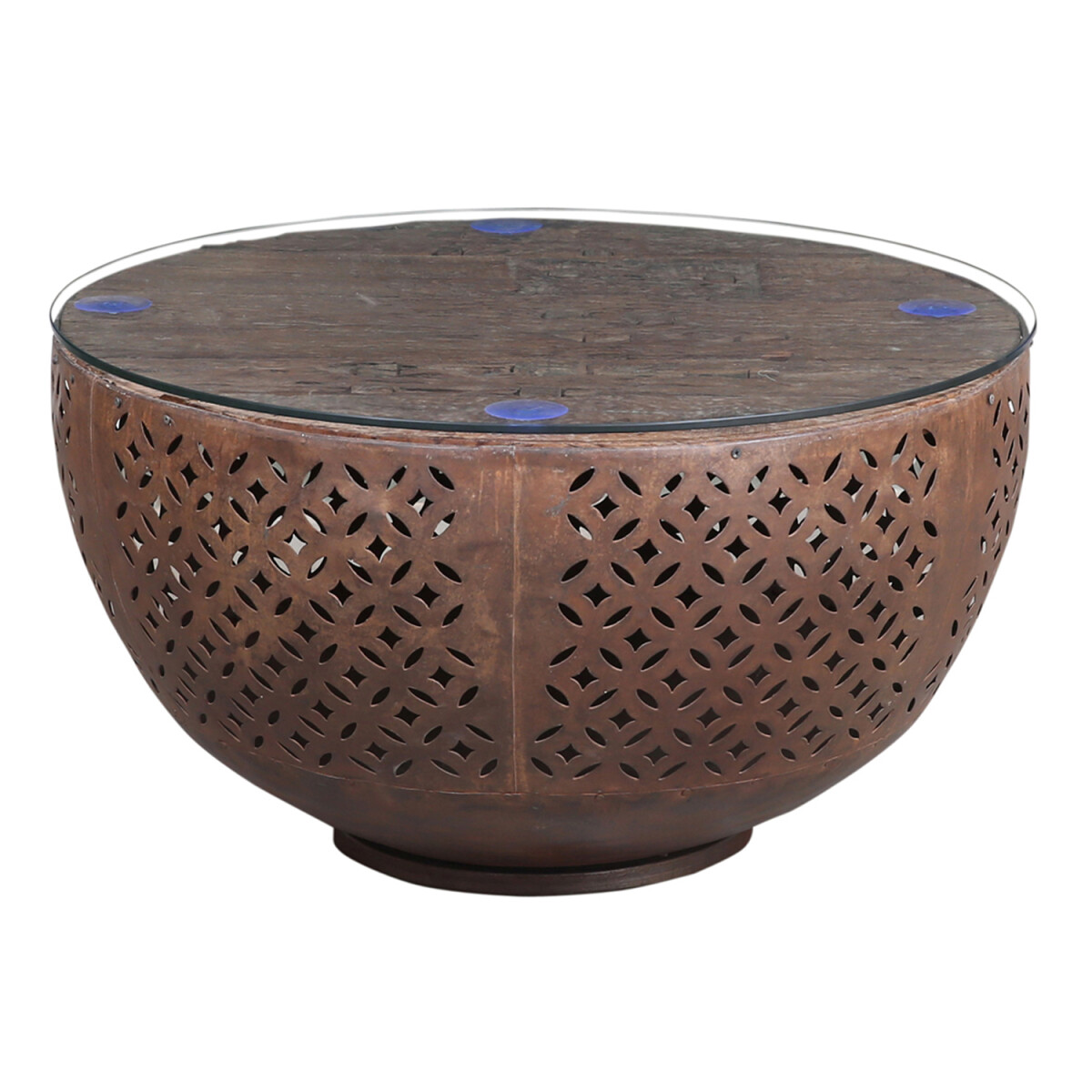 Table basse Aaina ronde de 80 cm avec pi box