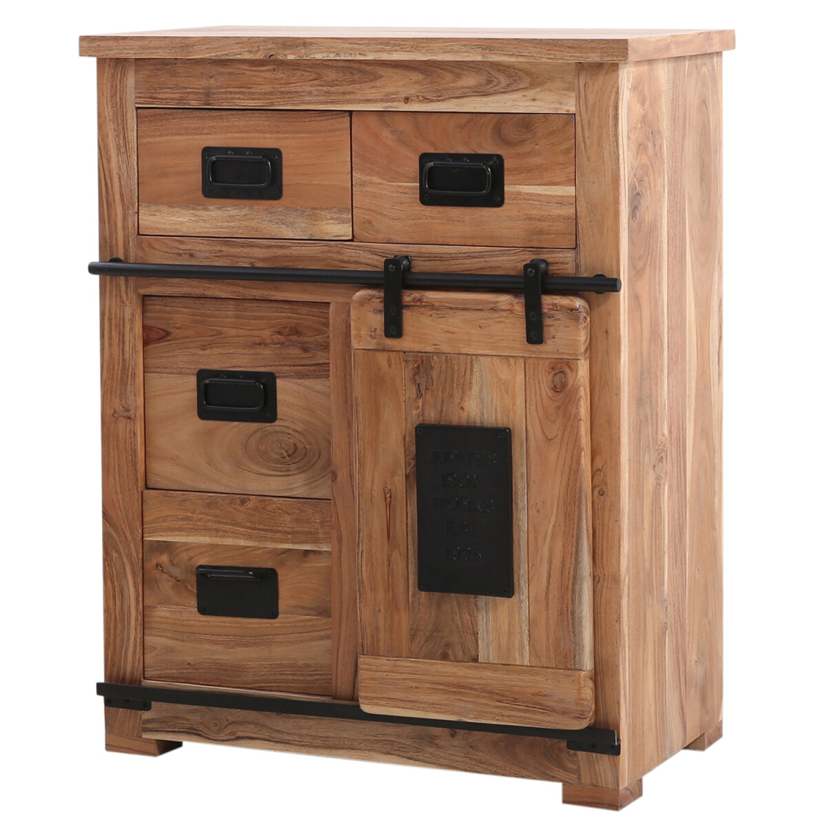Commode ABCDE 100 cm, style industriel,  box