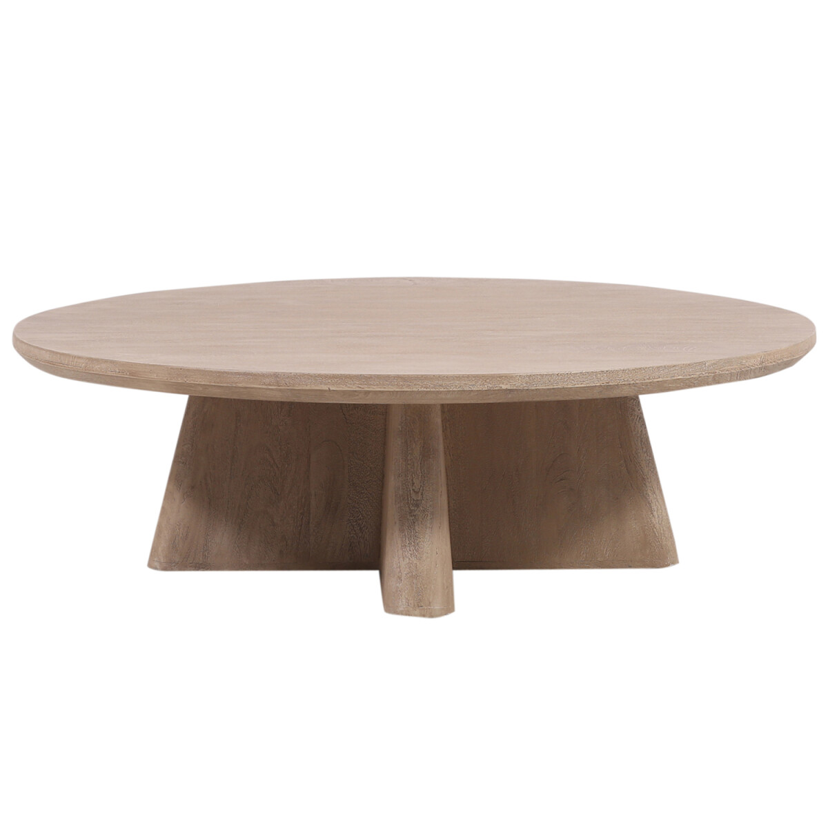 Table basse Adelina, Ø 120 cm, en bois de manguier ma