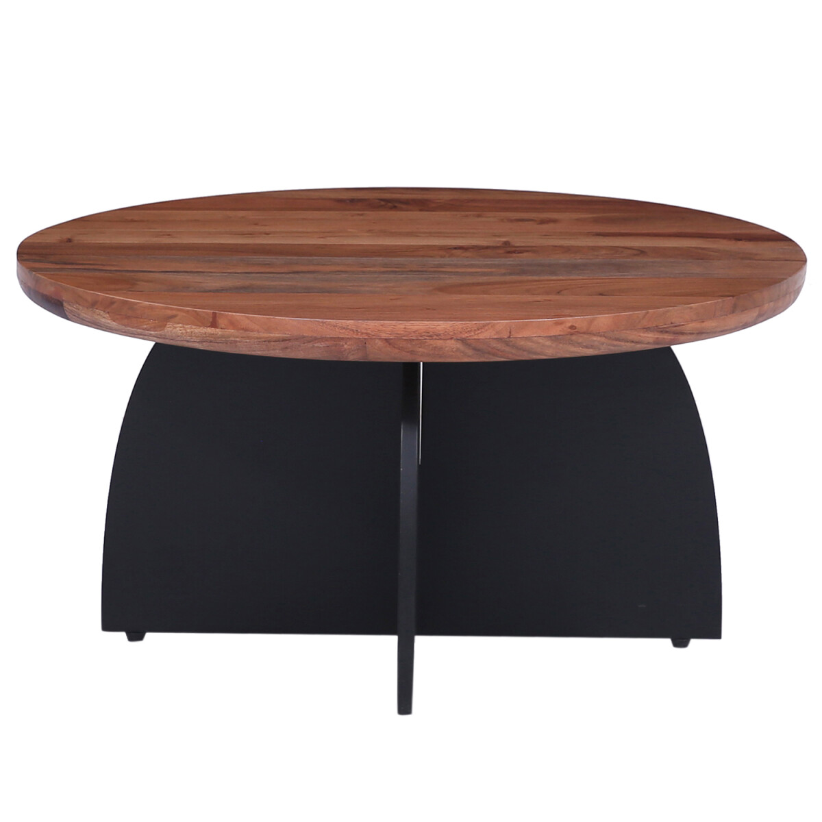 Table basse ronde Adeen 90 cm en bois de box