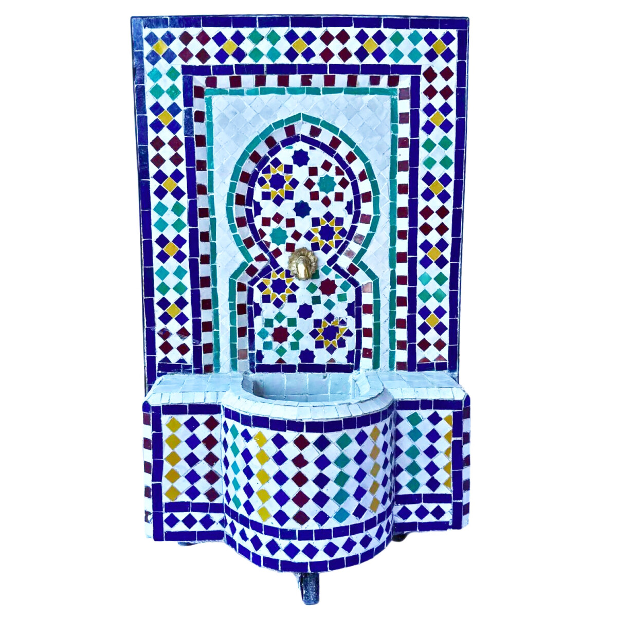Fontaine de jardin marocaine en mosa&ium box