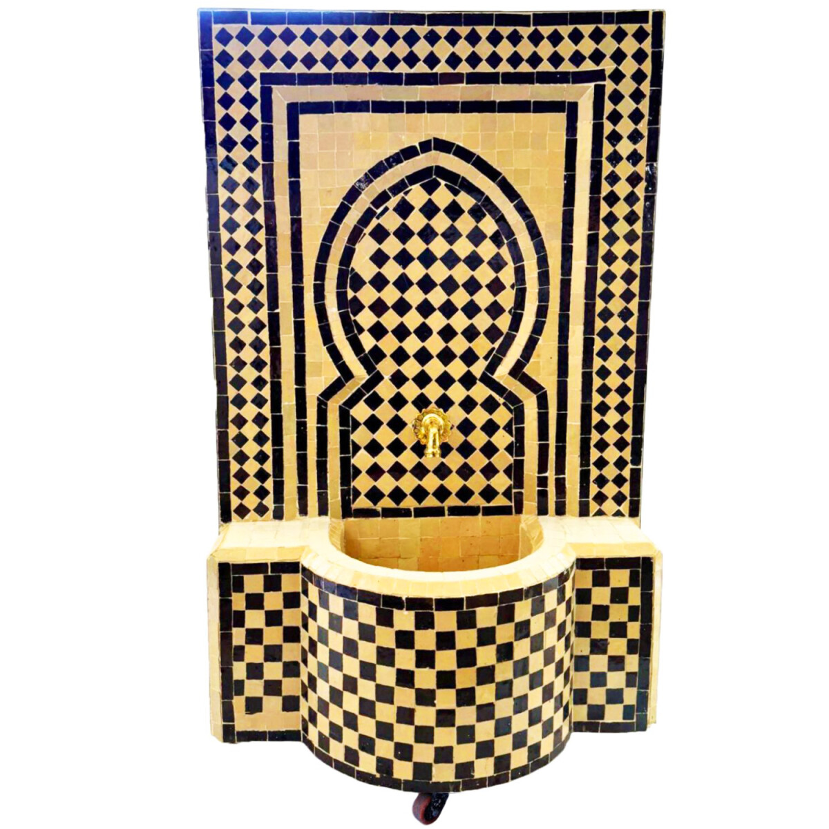 Fontaine de jardin marocaine en mosaïque 108 cm | Fonta