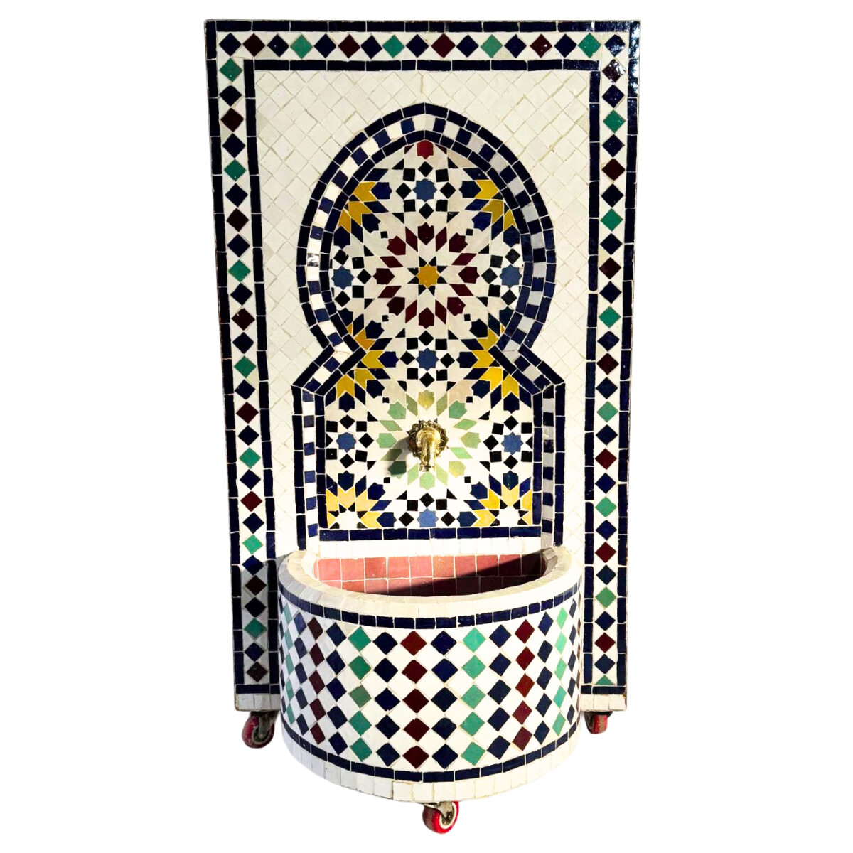 Fontaine de jardin marocaine en mosa&ium box