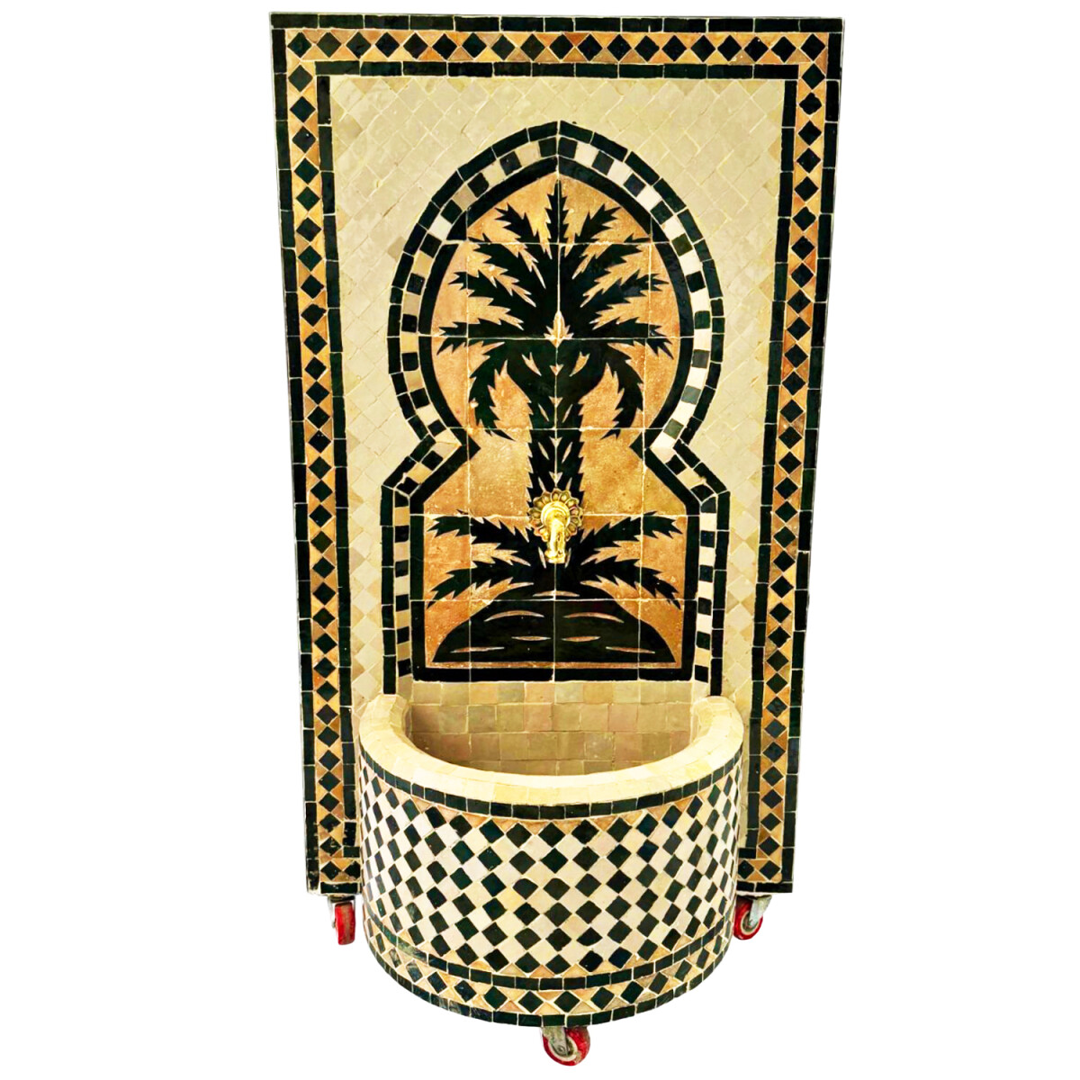 Fontaine de jardin marocaine en mosa&ium box