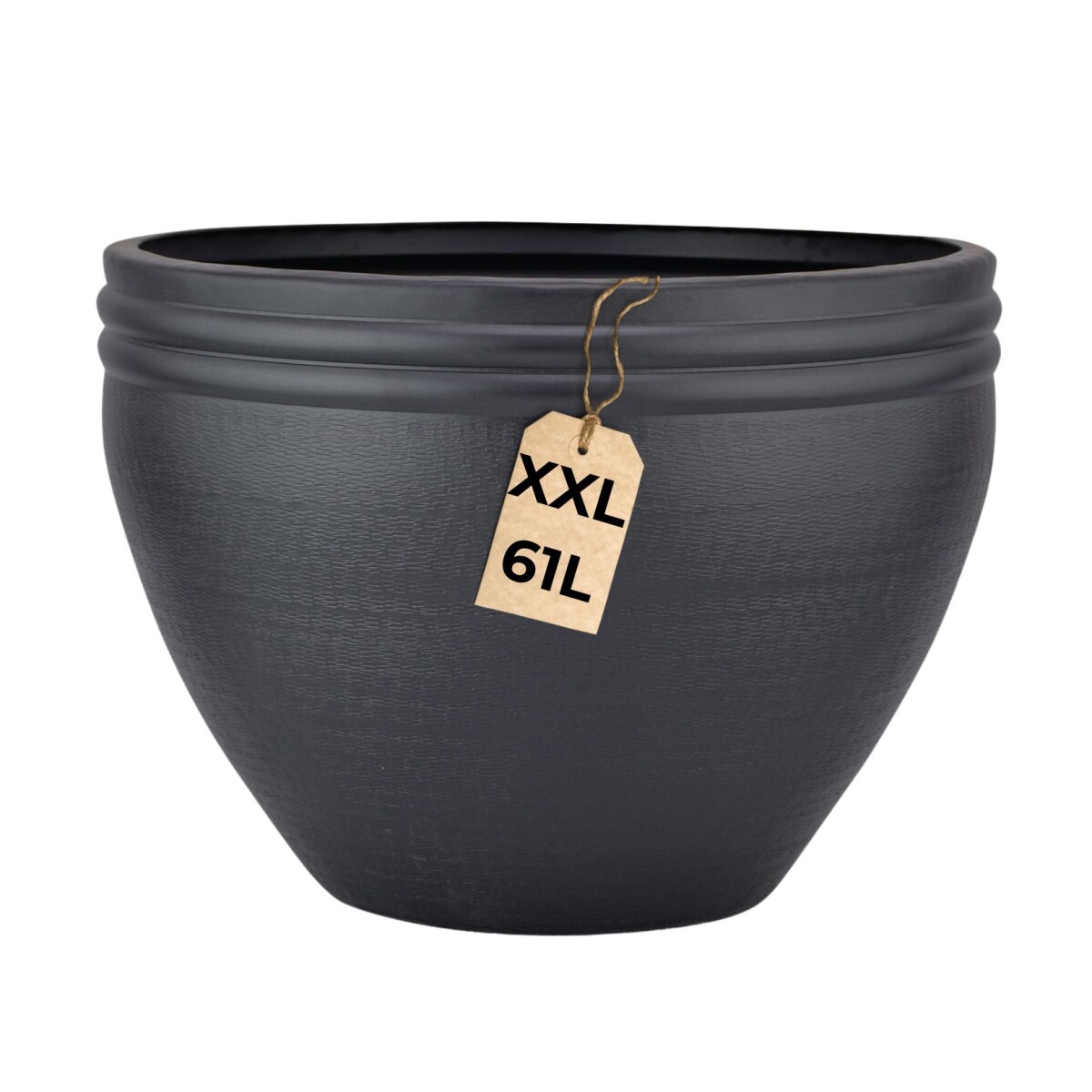 Pot de fleurs Calvino noir 47 cm - Pot d box