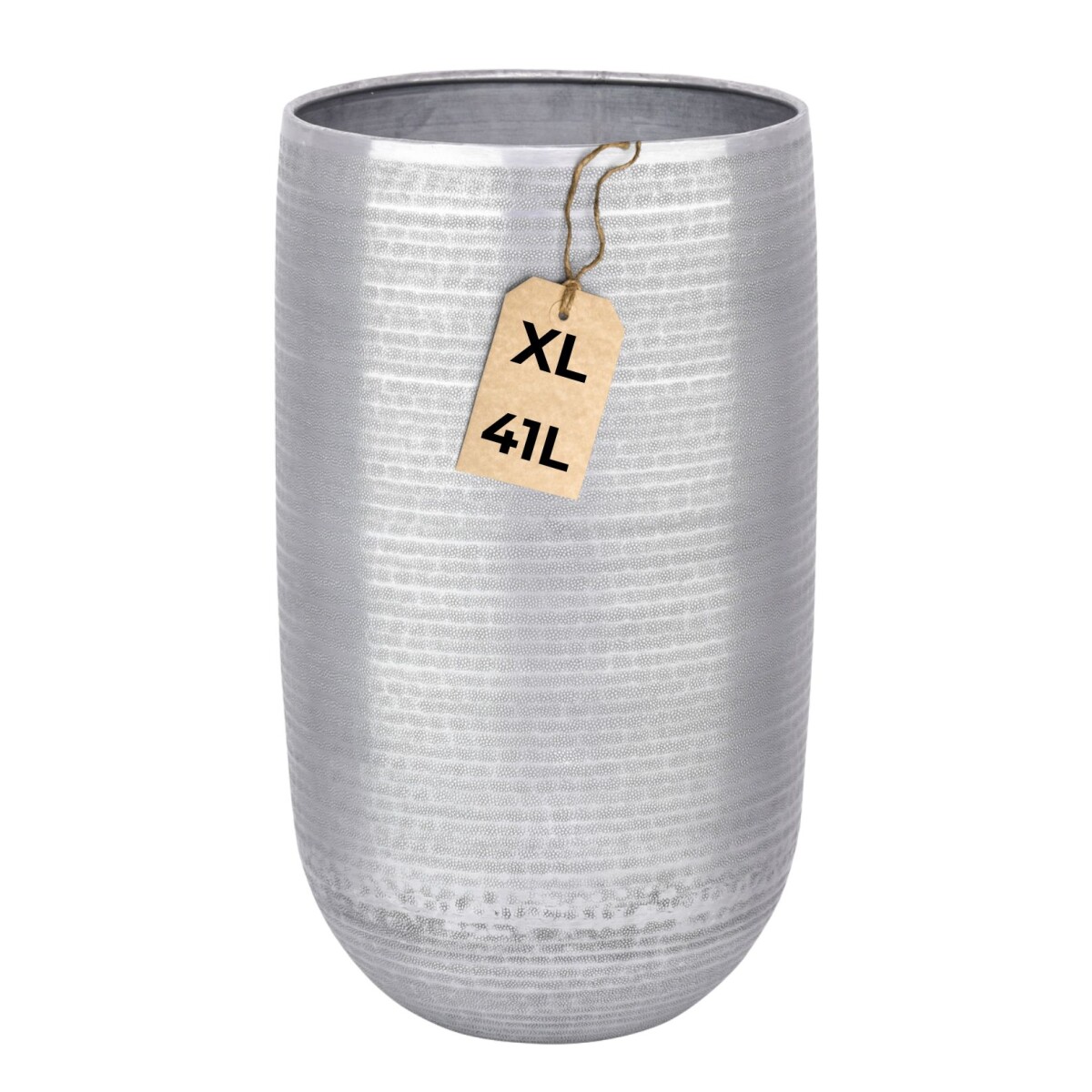 Pot de fleurs Camiel Argent 54 cm - grand pot rond en alumin