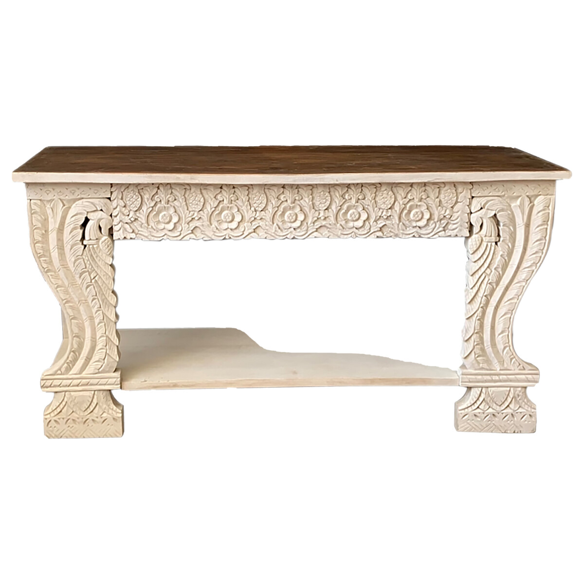Console indienne en bois massif, mod&egr box