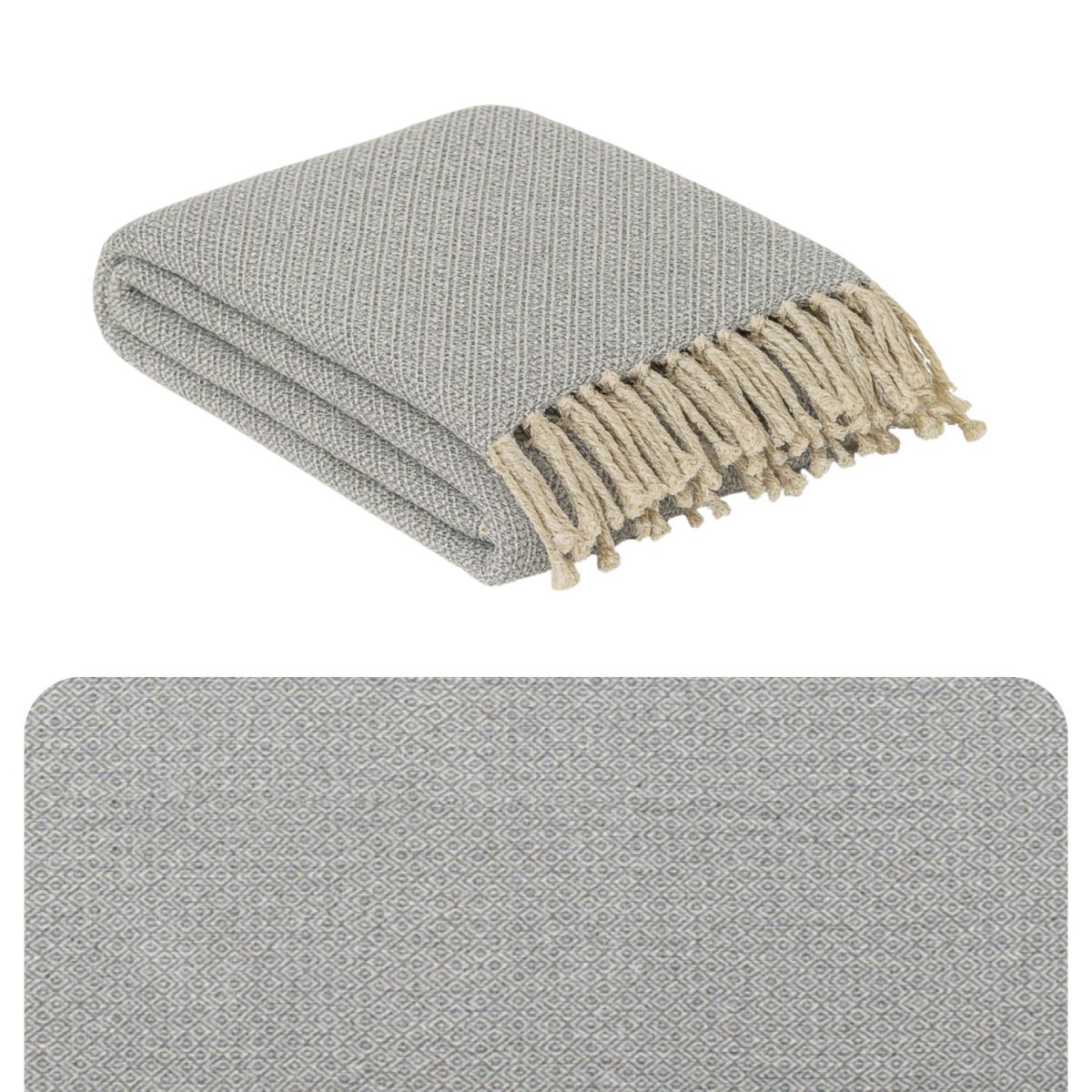 Couvre-lit Calix gris 125 x 150 cm en co box