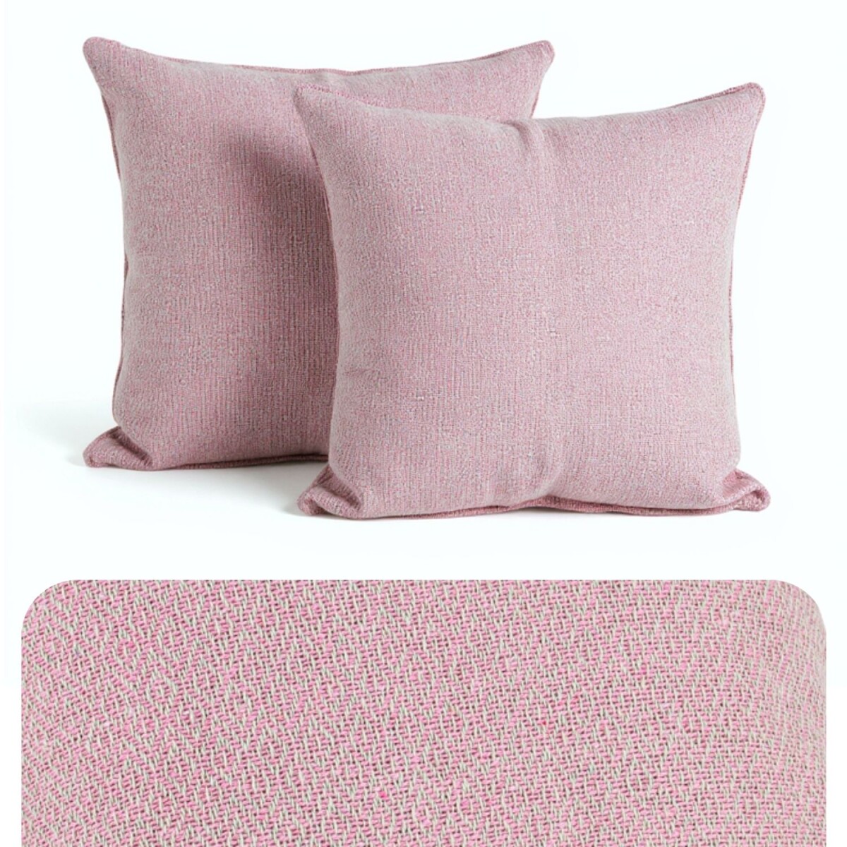 Lot de 2 housses de coussin Calix Rose 40 cm en coton | Fabr