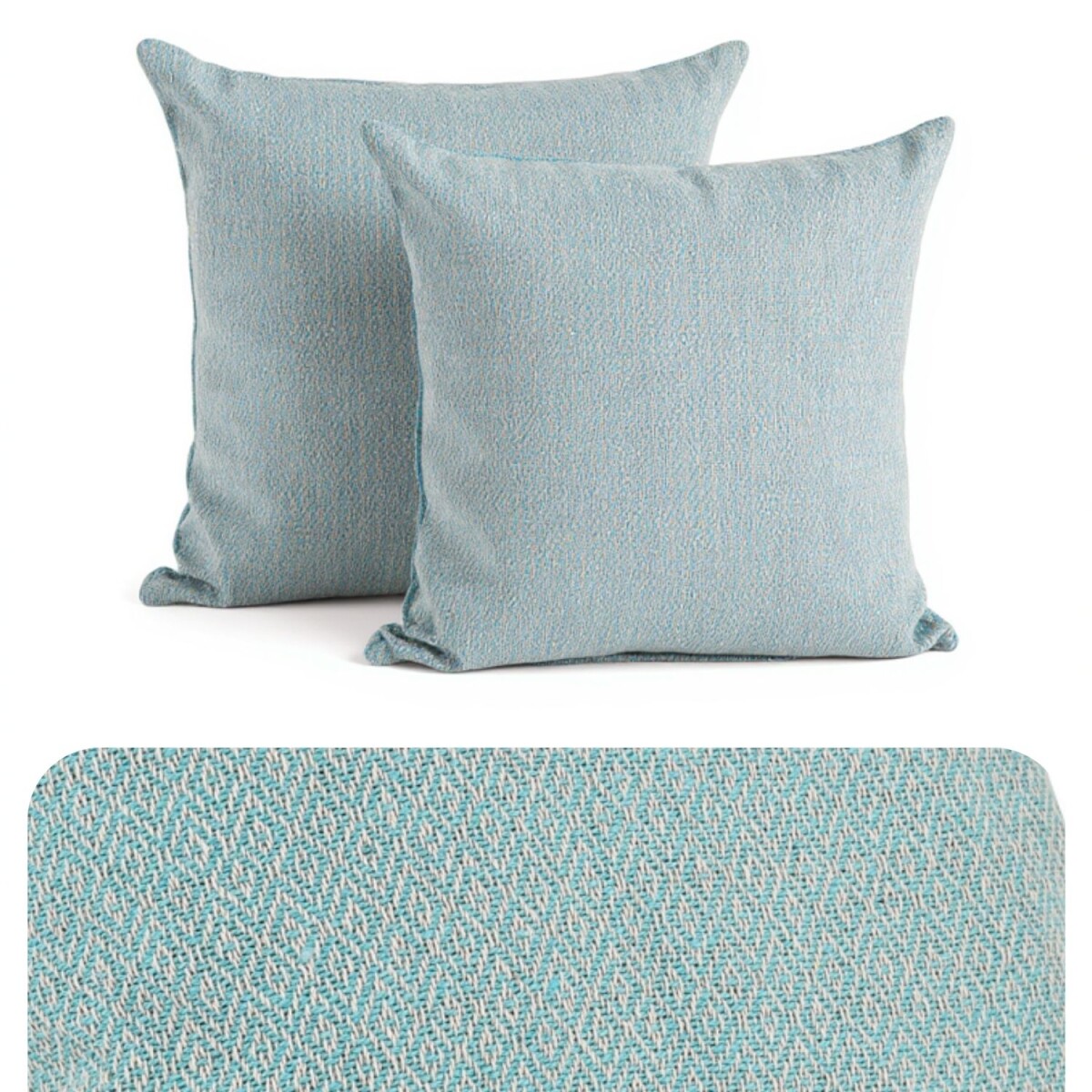 Lot de 2 housses de coussin Calix bleu 40 cm en coton | Fabr