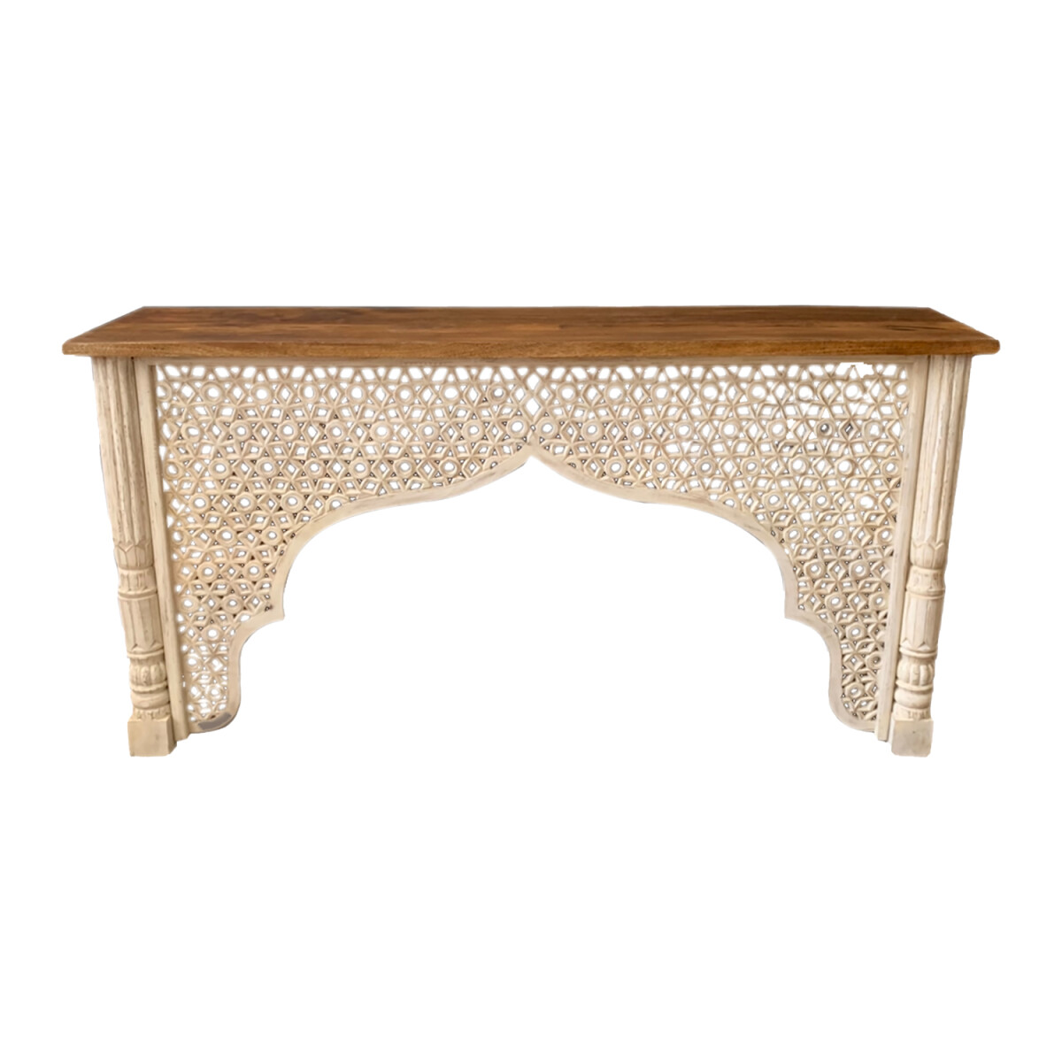 Buffet console indien en bois Zhora, gra box