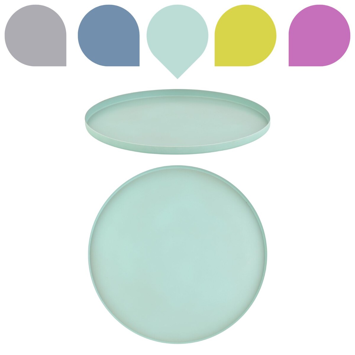 Plateau rond Callie Turquoise 25 cm | Pl box