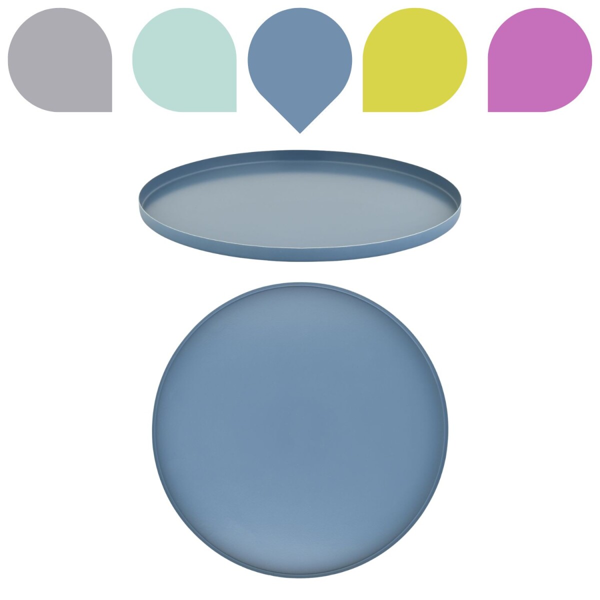 Plateau rond Callie anthracite 25 cm | P box