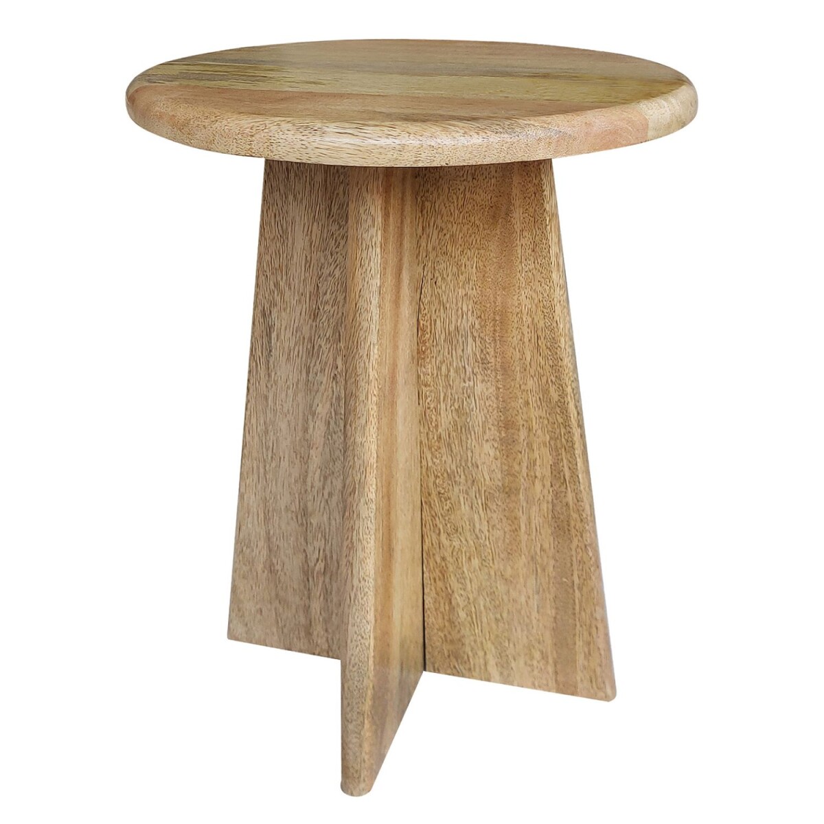 Table dappoint Caissa ronde en bois de manguier, H 45 cm &ti