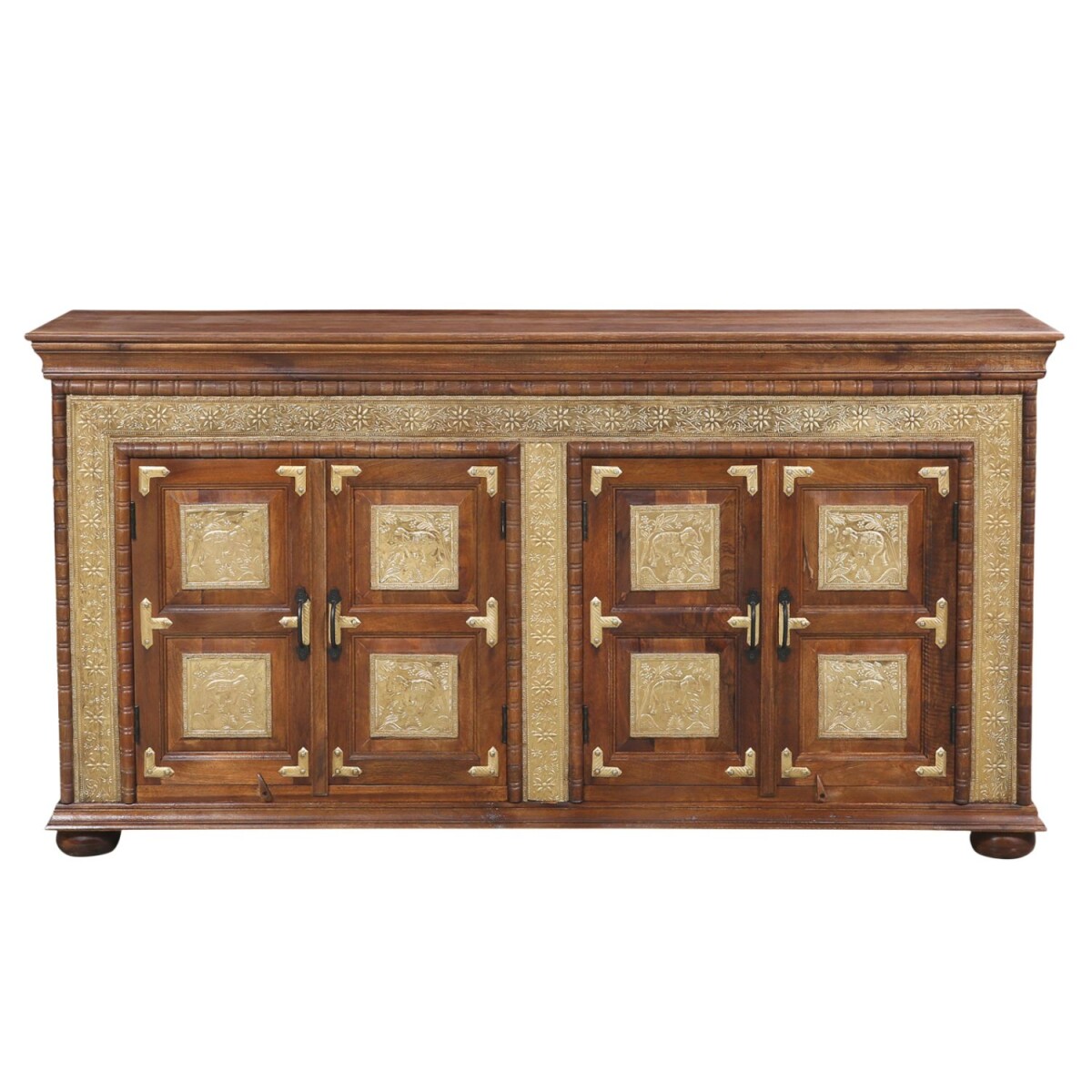 Commode Abiram 178 cm, en bois massif, fabriquée &agr