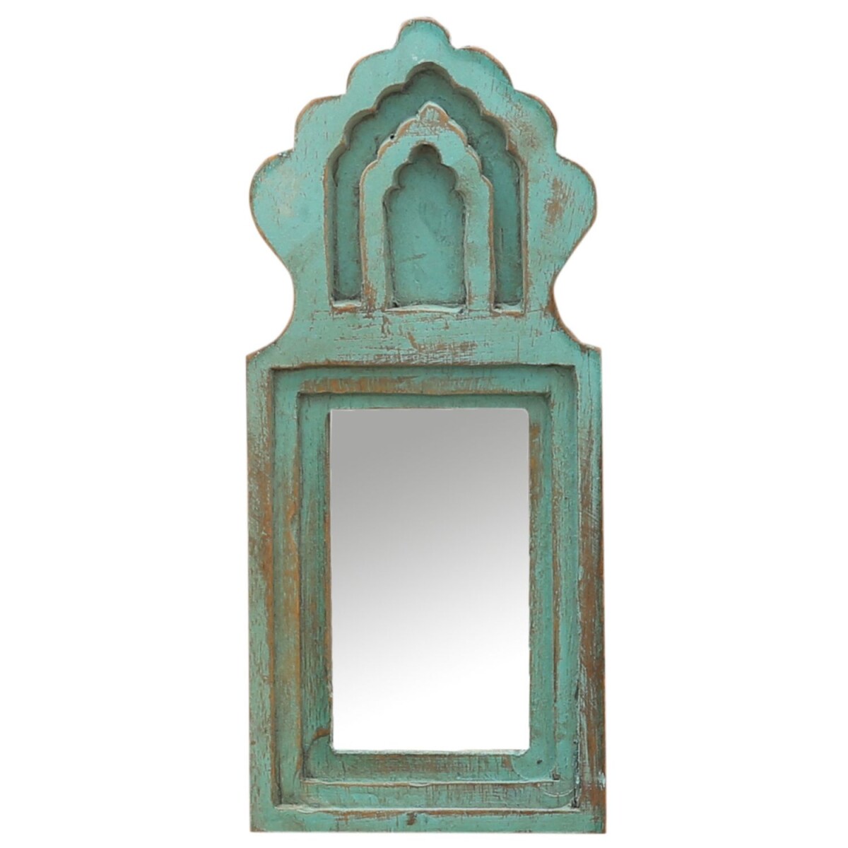 Miroir mural Mukana turquoise, 22 cm de  box