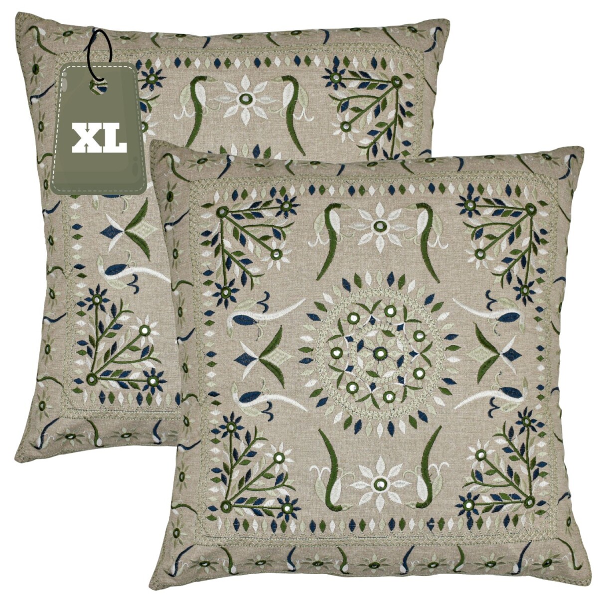 Lot de 2 housses de coussin faites main « Lodge &raquo