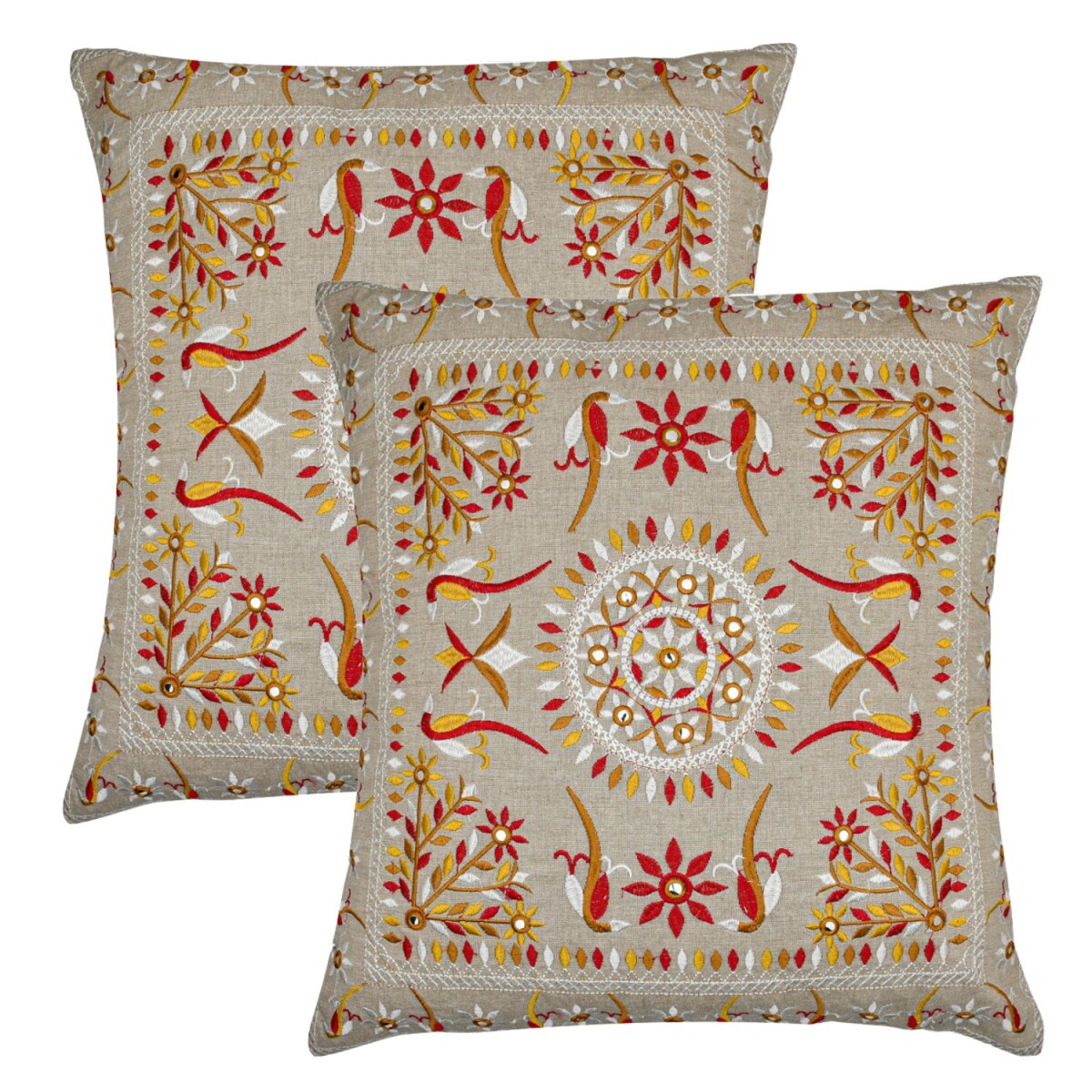 Lot de 2 housses de coussin faites main « Lodge &raquo