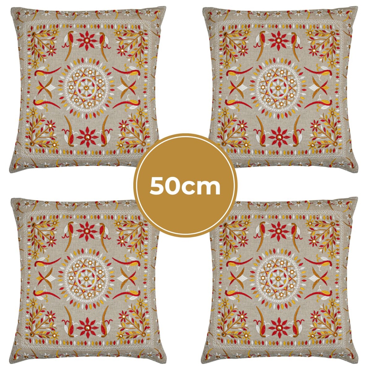 Lot de 4 housses de coussin faites main « Lodge &raquo