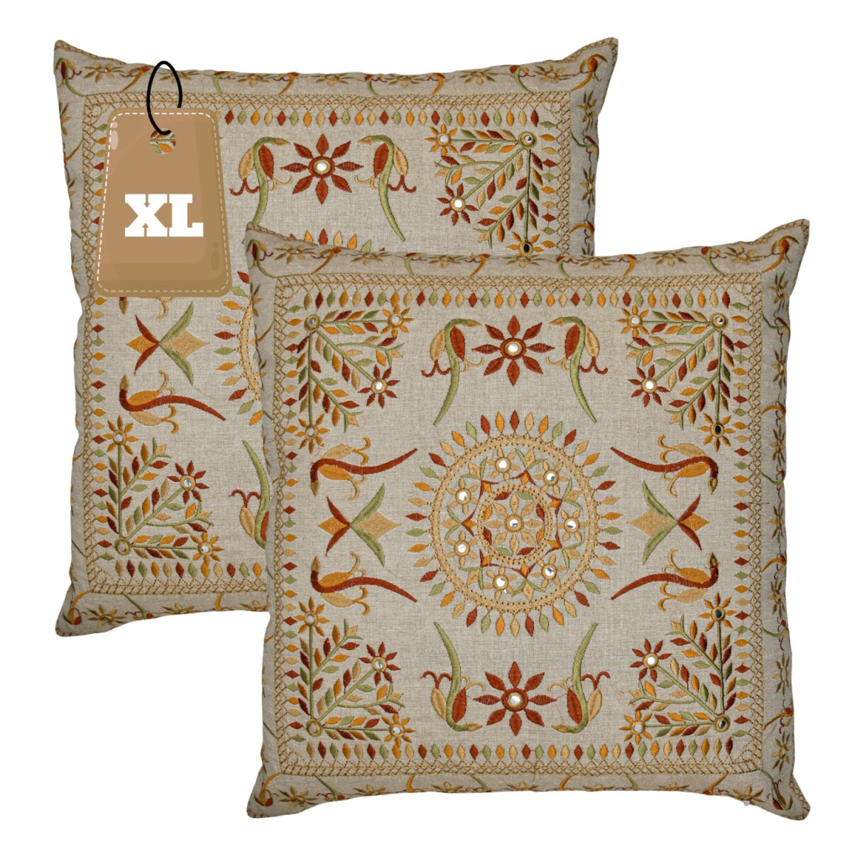 Lot de 2 housses de coussin faites main « Lodge &raquo