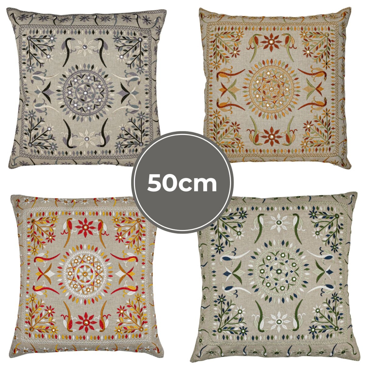 Lot de 4 housses de coussin faites main « Lodge &raquo