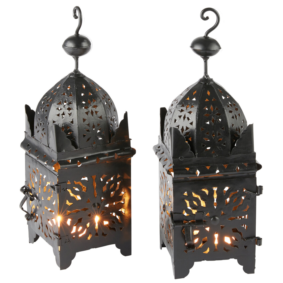 Lot de 2 lanternes orientales de jardin Frane 42 cm