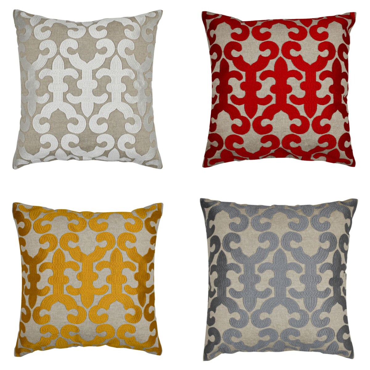 Lot de 4 housses de coussin faites main Kayon multicolores 4