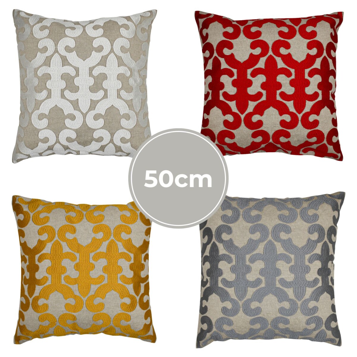 Lot de 4 housses de coussin faites main Kayon multicolores 5