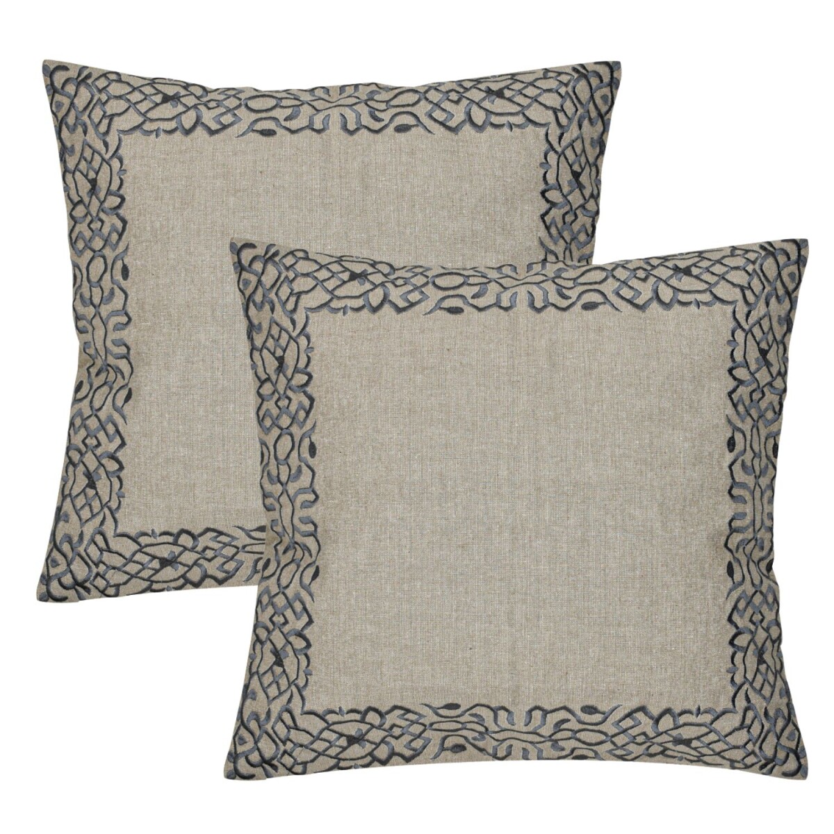Lot de 2 housses de coussin faites main, modèle Frisi