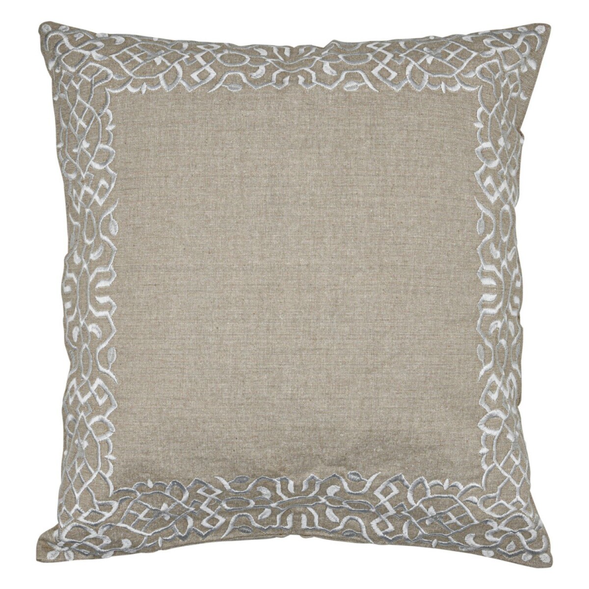Housse de coussin faite main Frisia Blanc 50 x 50 cm | D&eac
