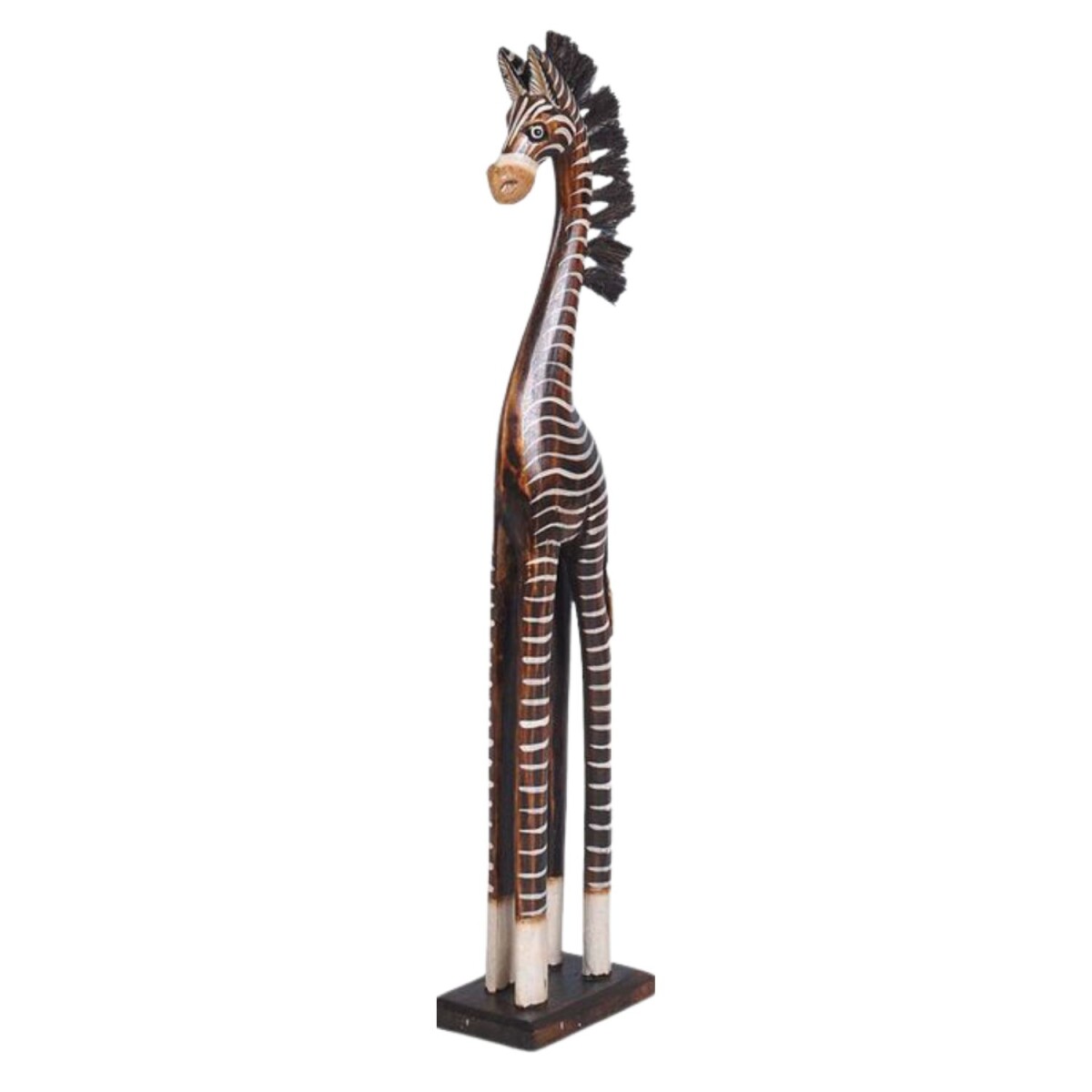 Sculpture de zèbre en bois dalbes box