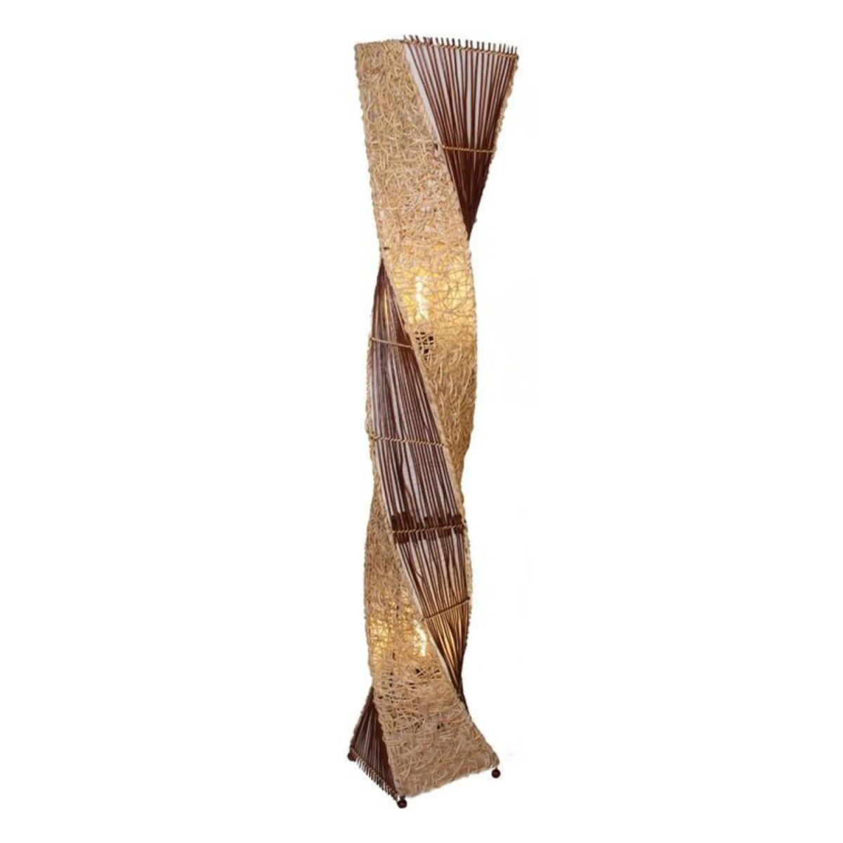 Lampadaire Marco 150 cm en rotin, motif  box