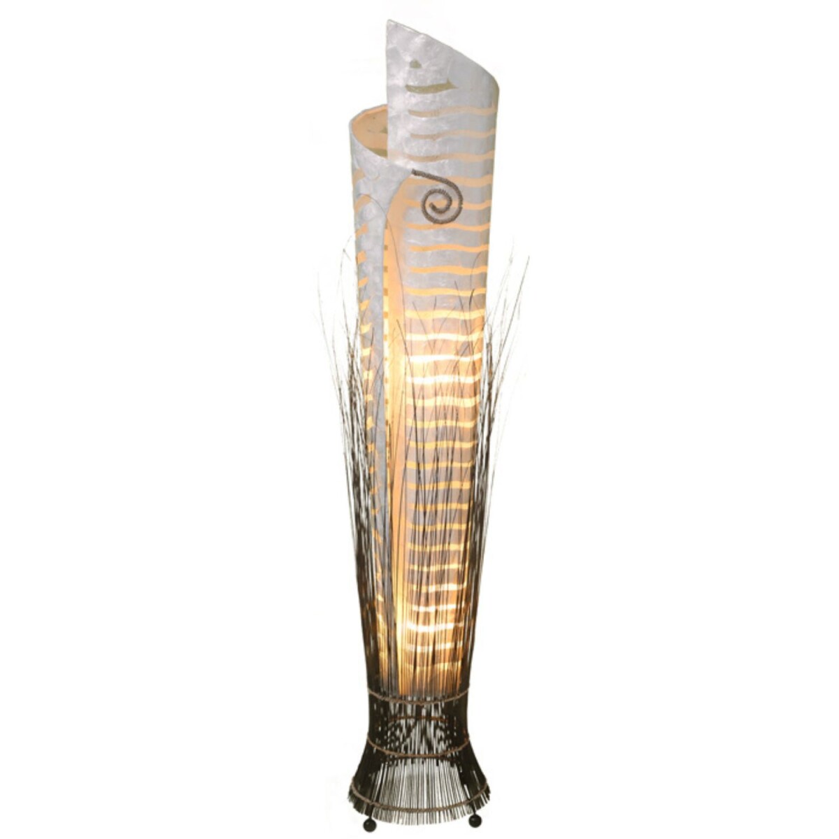 Lampadaire Yuni blanc 150 cm en r&eacute box