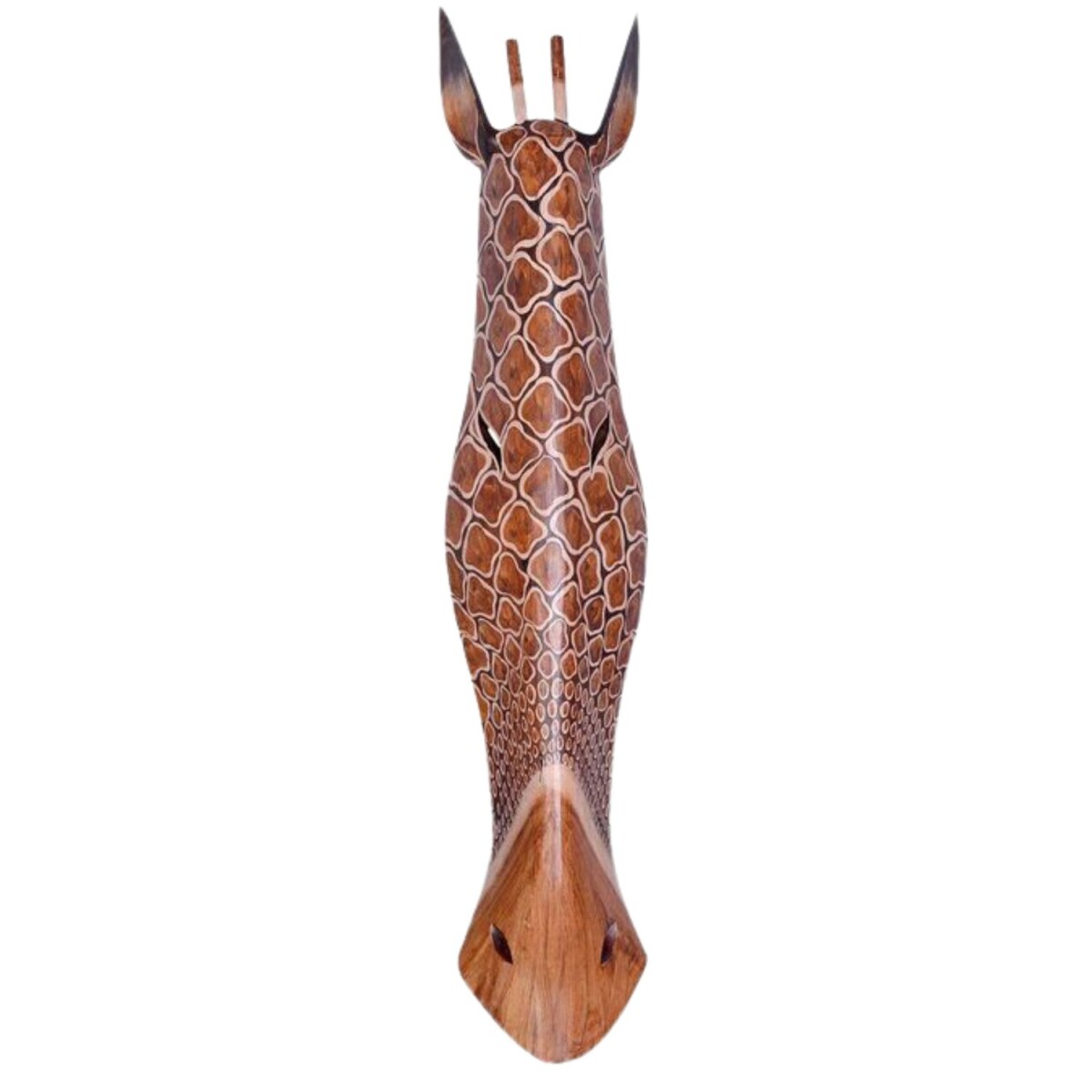 Décoration murale girafe 100 cm en bois massif | Scul