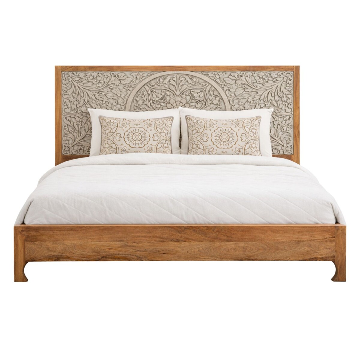 Lit double en bois massif Kochi 180 x 20 box