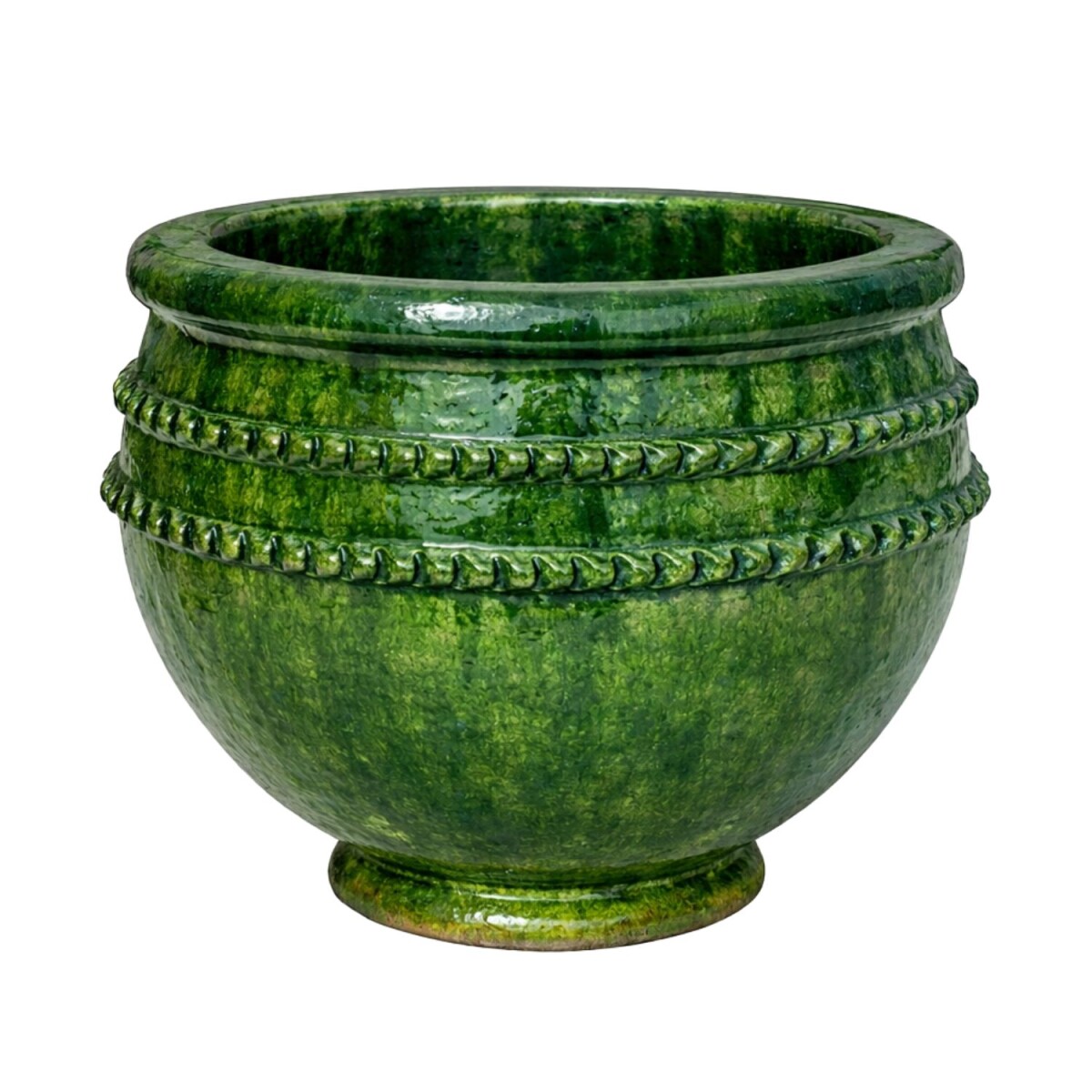 Cache-pot Giarda vert 60 cm en céramique de Tamegrout