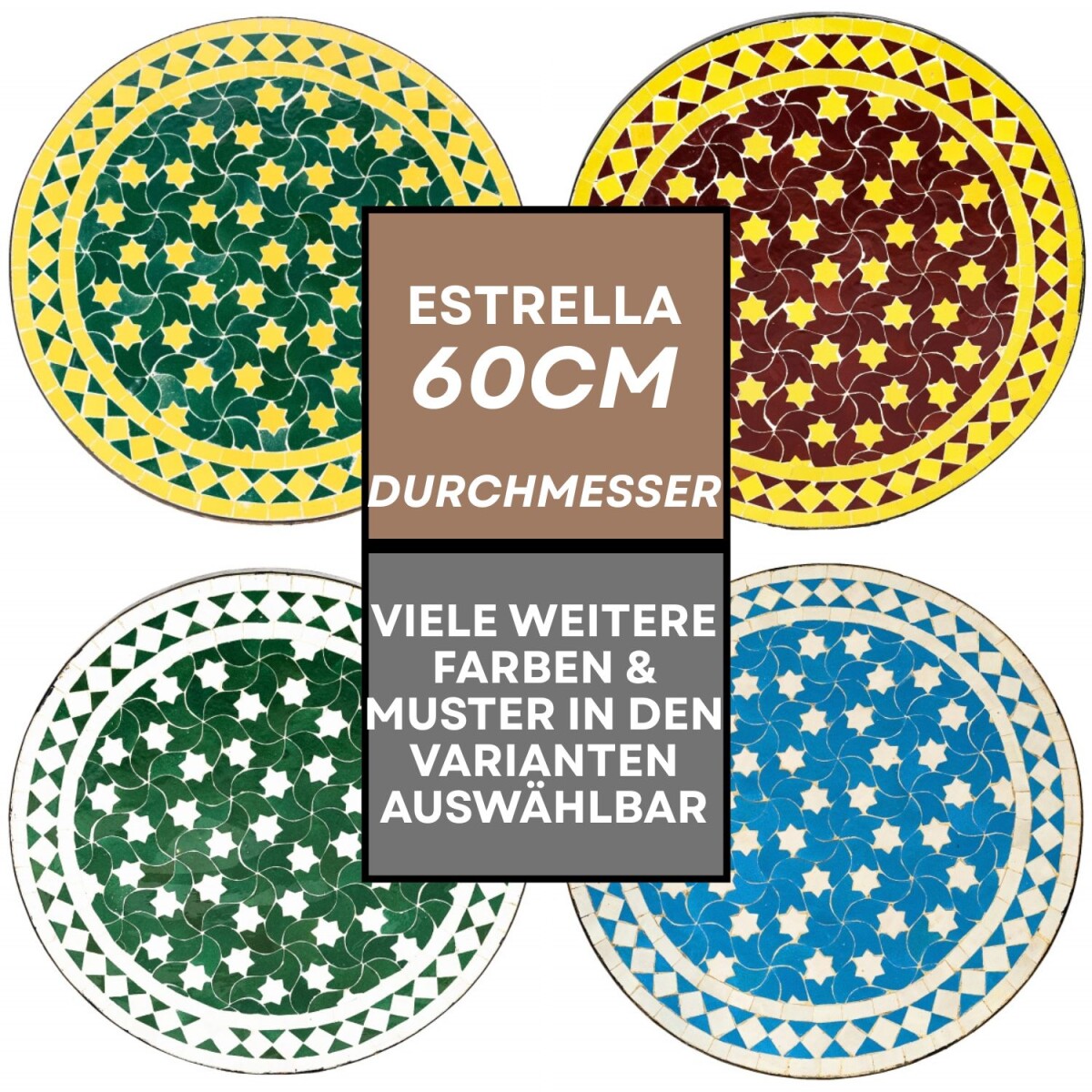 Table marocaine en mosaïque Estrell box