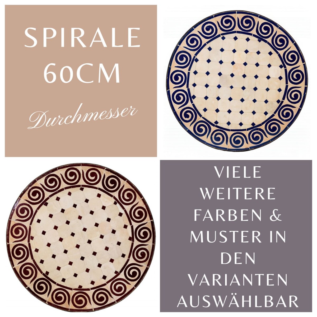 Table en mosaïque marocaine « box