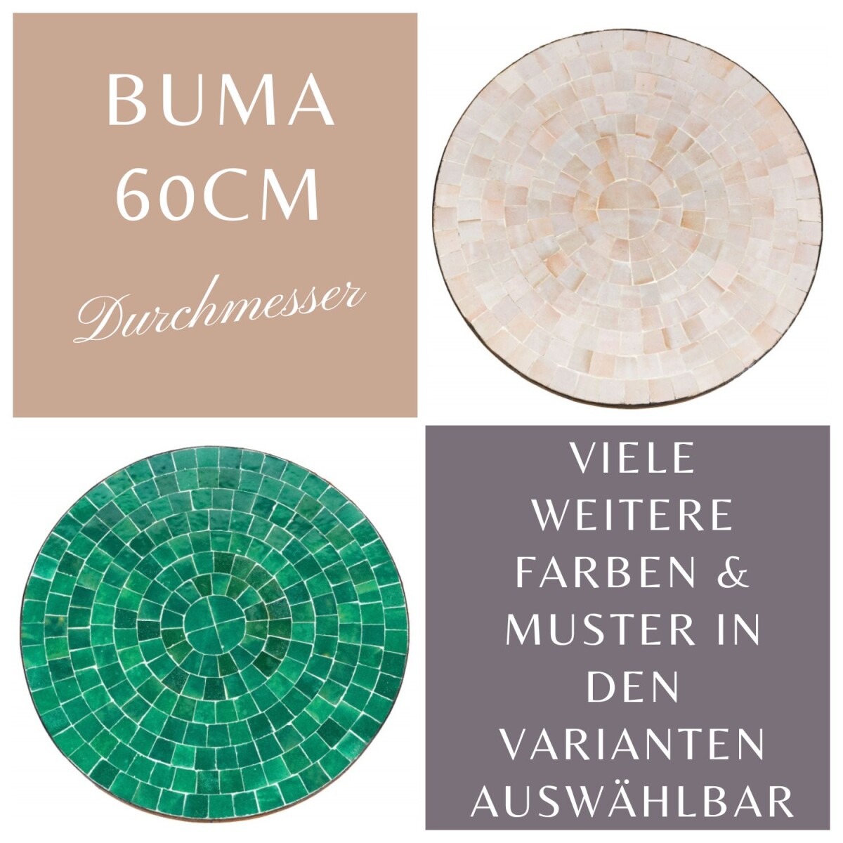 Table en mosaïque marocaine Buma &O box