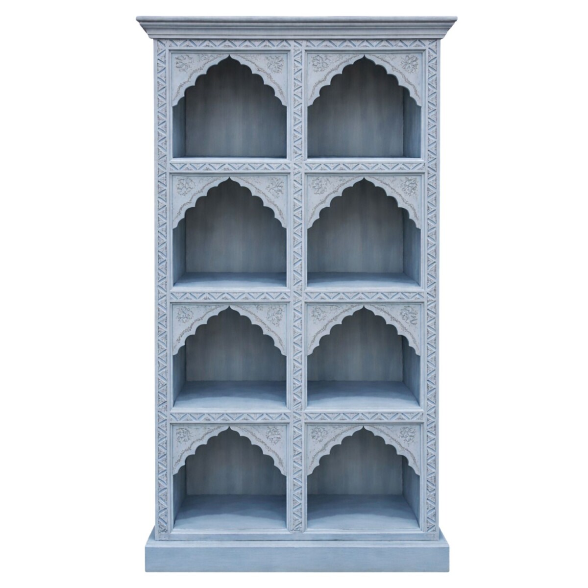 Biblioth&egrave;que Fawad bleue 180 cm en bois...