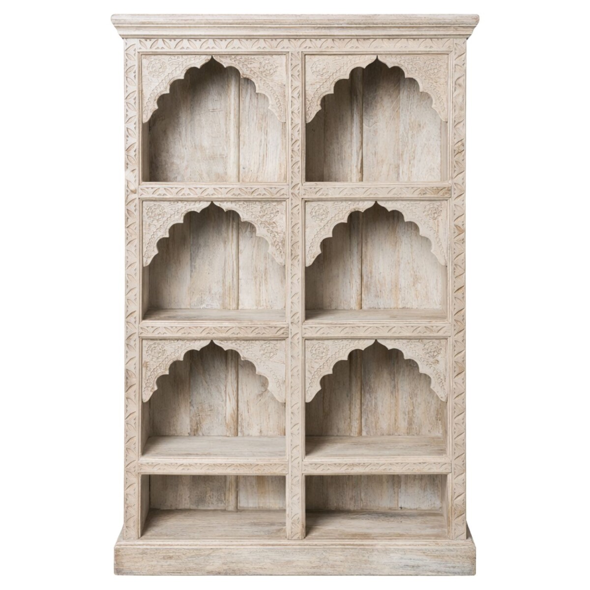 Biblioth&egrave;que Rinara blanche 160 cm en bois...