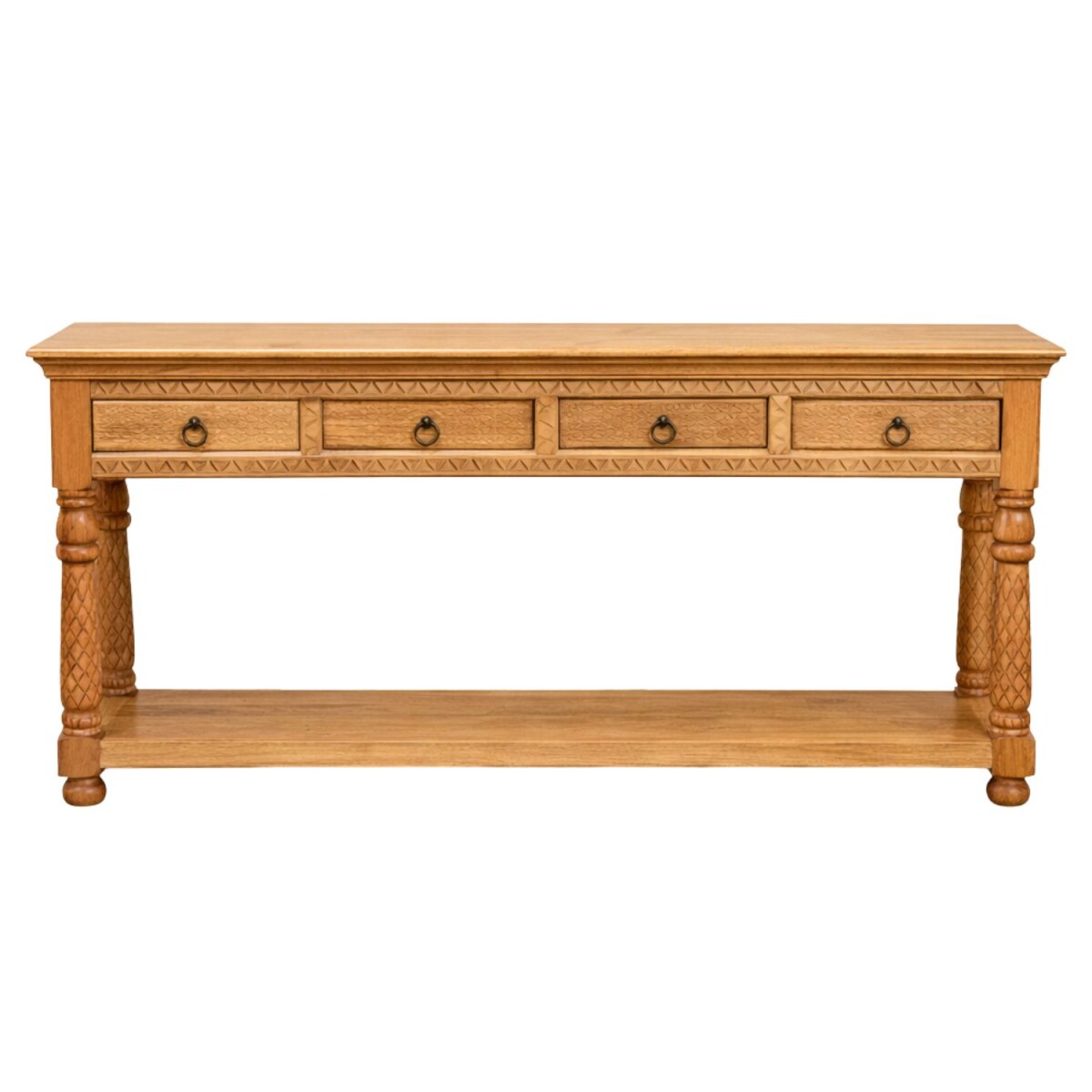 Buffet Ruhani 200 cm en bois massif, style...