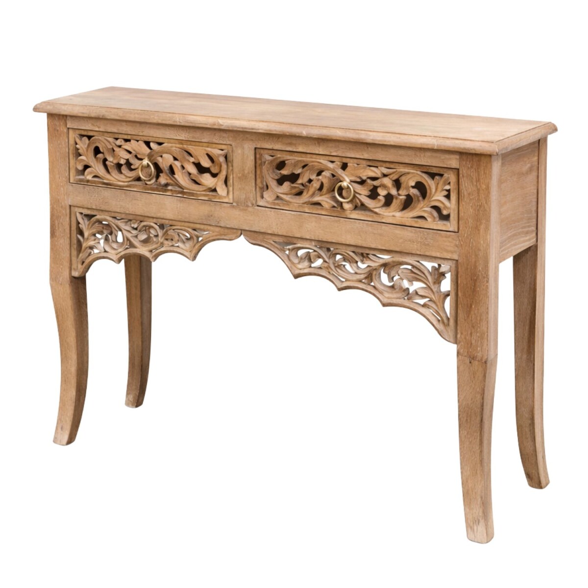 Buffet Thambi 100 cm en bois massif, style bohème vin