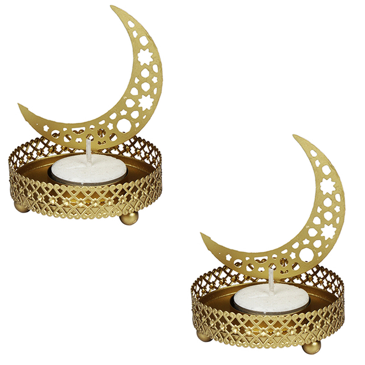 Lot de 2 bougeoirs « Lune »  box