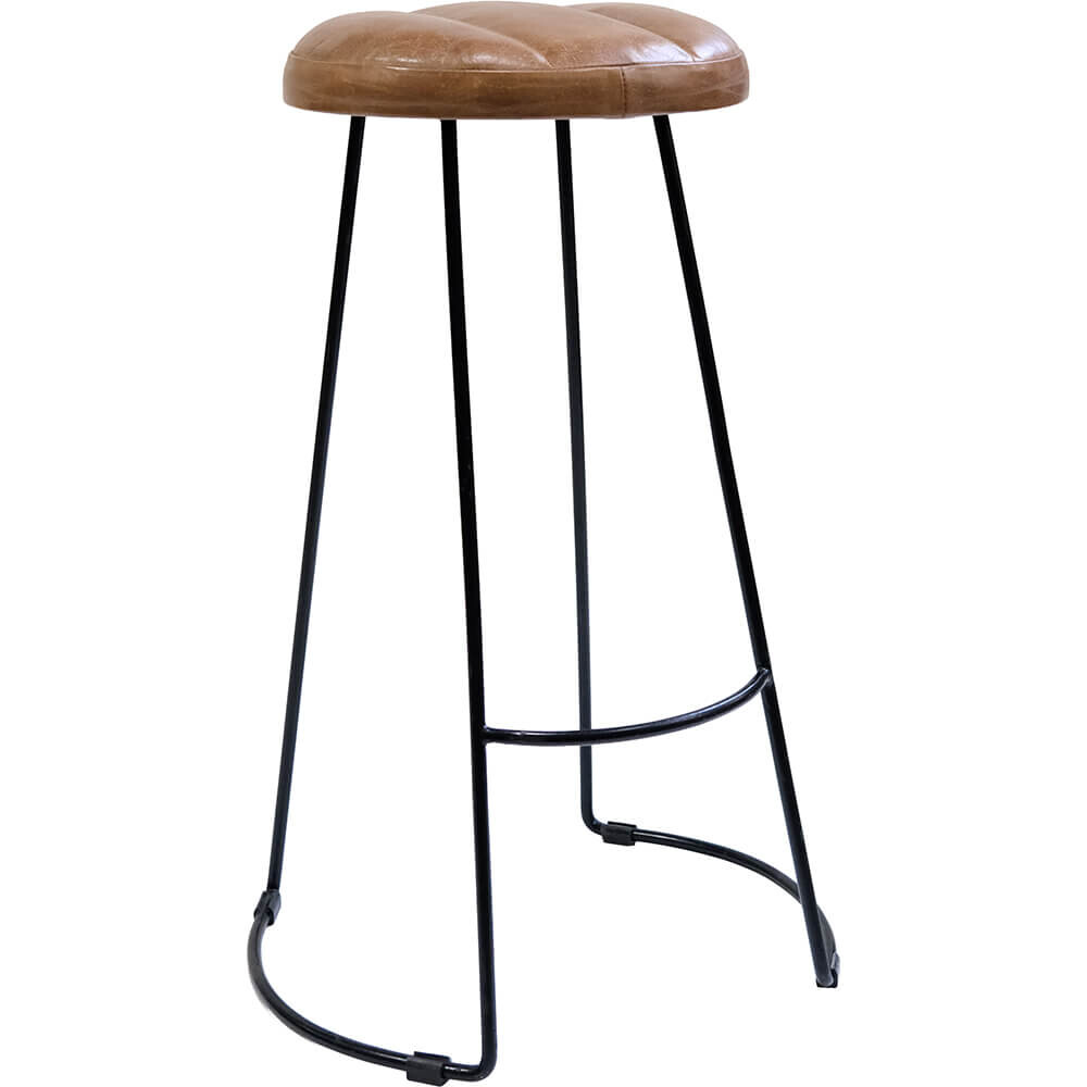 Tabouret de bar Ray avec assise ronde en box