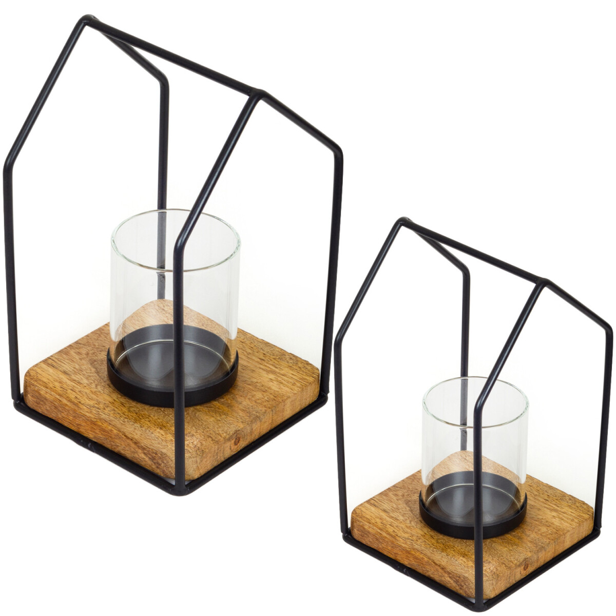 Lot de 2 photophores de style scandinave « Boie &raquo